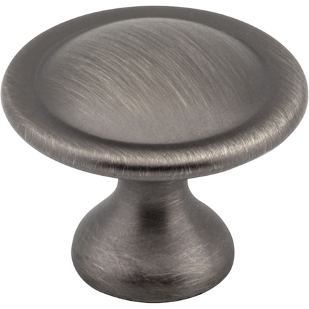 Elements 1-1/8" Diameter Brushed Pewter Button Watervale Cabinet Mushroom Knob 647BNBDL